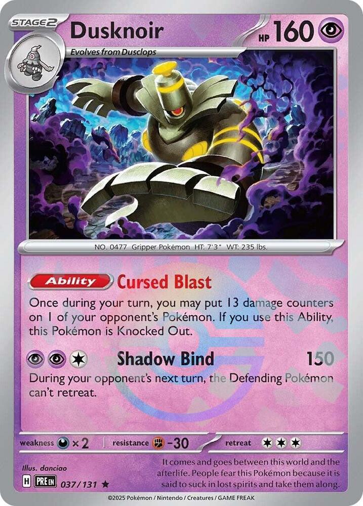 Dusknoir (037/131) (Poke Ball Pattern) [Scarlet & Violet: Prismatic Evolutions] | Good Games Morley