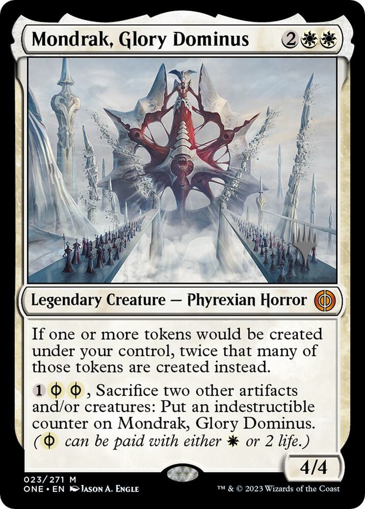 Mondrak Glory Dominus 23p/160 (Promo Pack: Phyrexia: All Will Be One)  | Good Games Morley