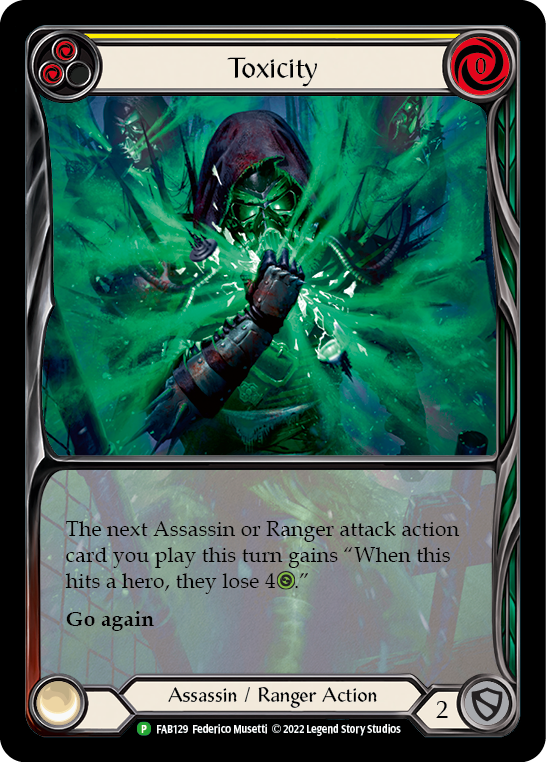 Toxicity (Yellow) [FAB129] (Promo)  Rainbow Foil | Good Games Morley