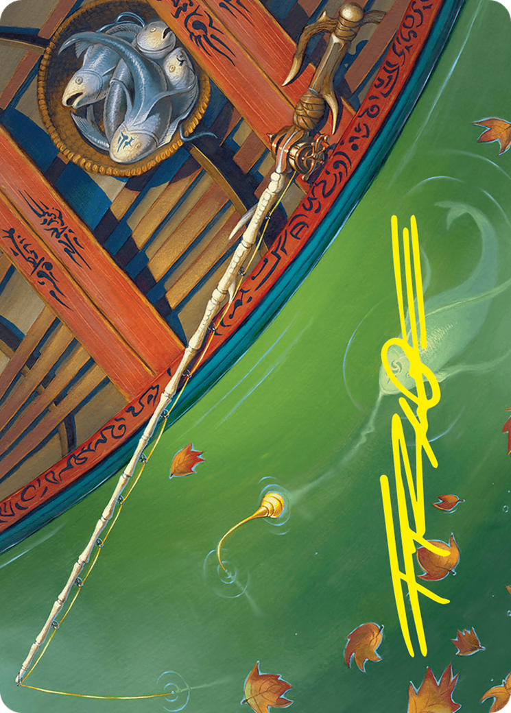 Fishing Pole Art Card (18/54) (Gold-Stamped Signature) [Foundations Art Series] | Good Games Morley