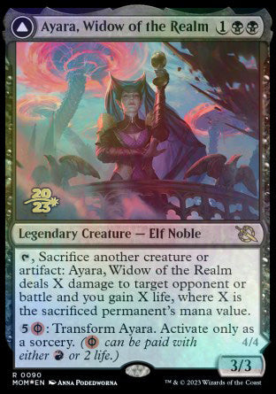 Ayara, Widow of the Realm // Ayara, Furnace Queen [March of the Machine Prerelease Promos] | Good Games Morley