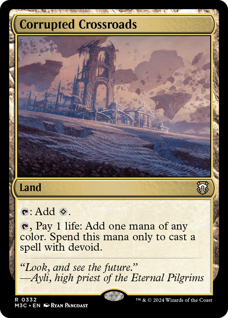 Corrupted Crossroads (Ripple Foil) [Modern Horizons 3 Commander] | Good Games Morley