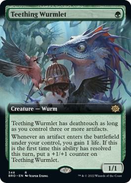 Teething Wurmlet Extended Art 348/287 (The Brothers' War)  | Good Games Morley
