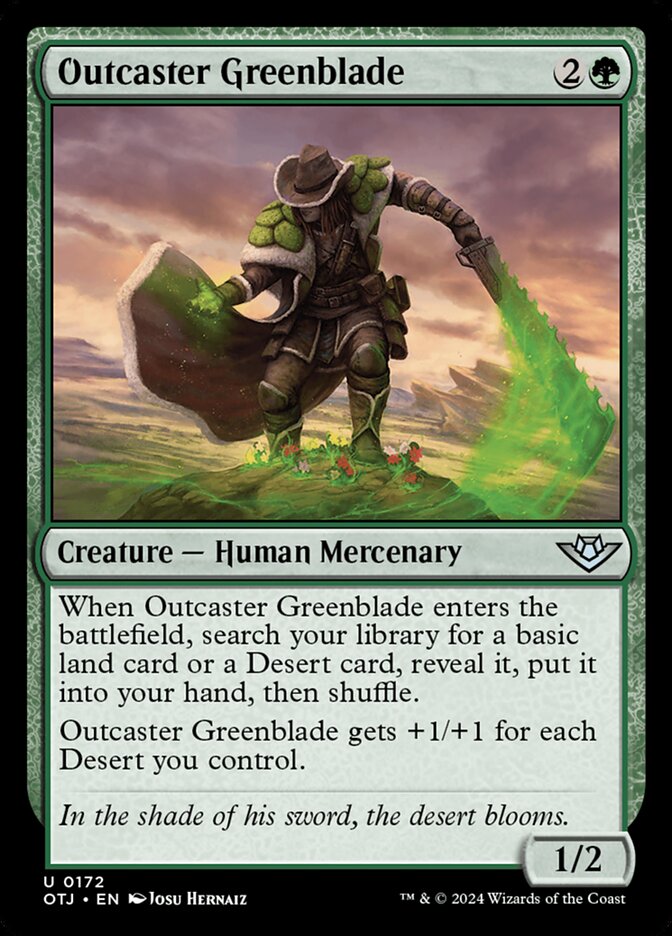 Outcaster Greenblade 172 (Outlaws of Thunder Junction)  - Foil | Good Games Morley