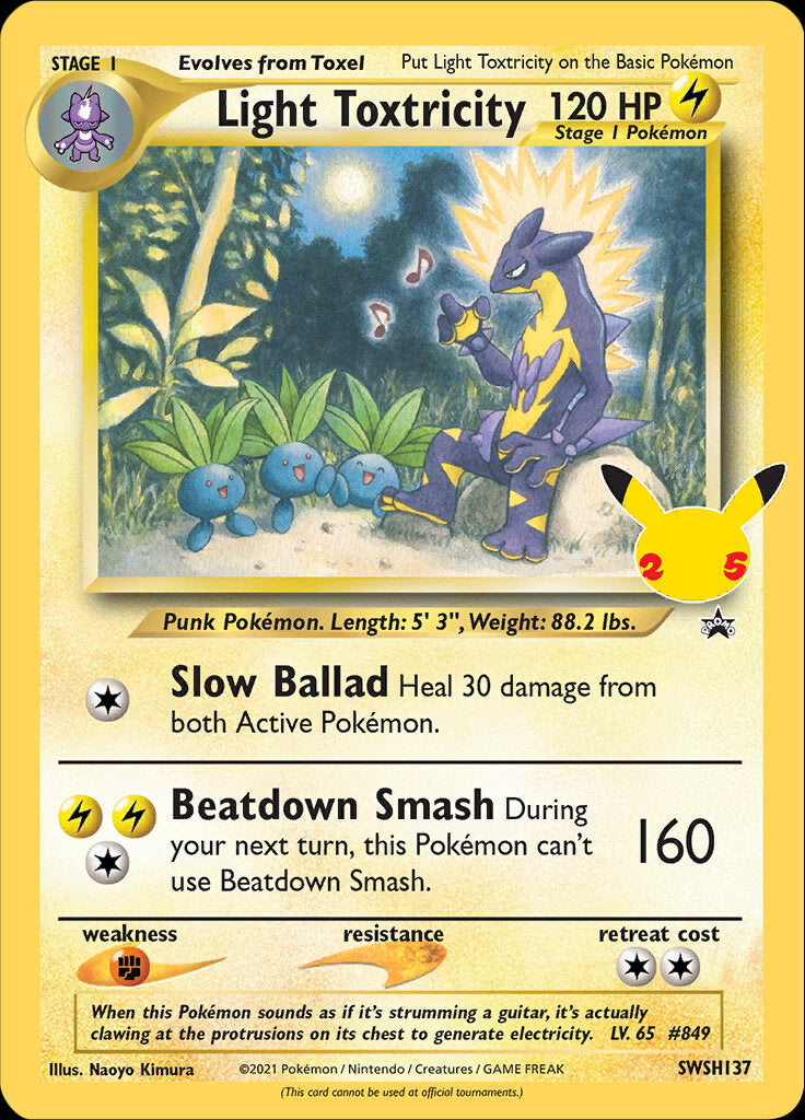 Light Toxtricity (SWSH137) (Celebrations) [Sword & Shield: Black Star Promos] | Good Games Morley