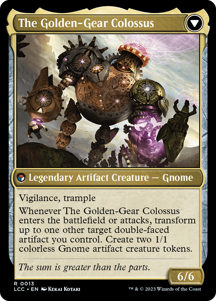 Tetzin, Gnome Champion // The Golden-Gear Colossus [The Lost Caverns of Ixalan Commander] | Good Games Morley
