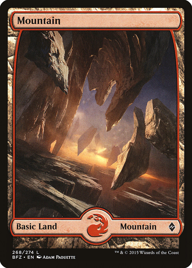 Mountain (268) (Full Art) [Battle for Zendikar] | Good Games Morley
