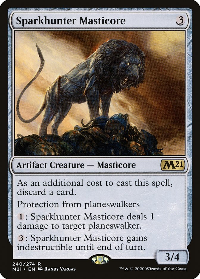 Sparkhunter Masticore 240 (Core Set 2021)  - Foil | Good Games Morley
