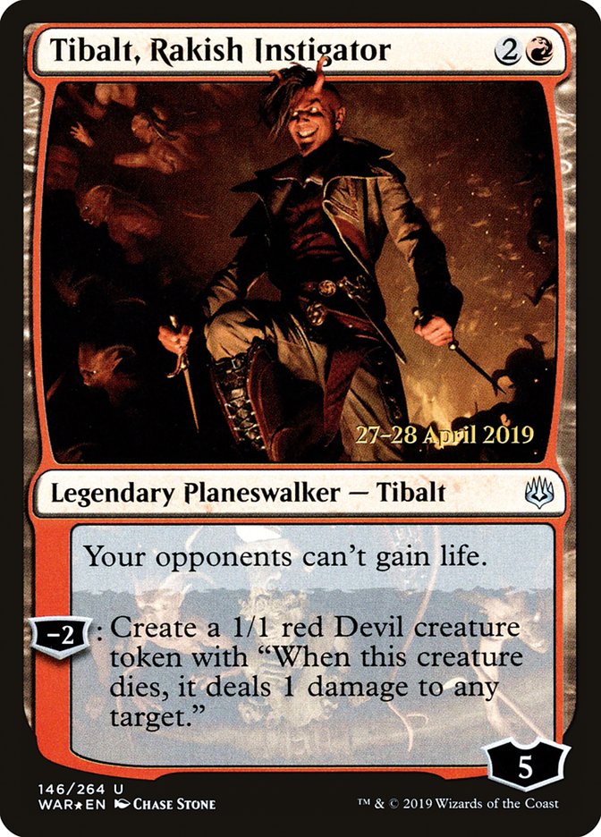 Tibalt, Rakish Instigator [War of the Spark Prerelease Promos] | Good Games Morley