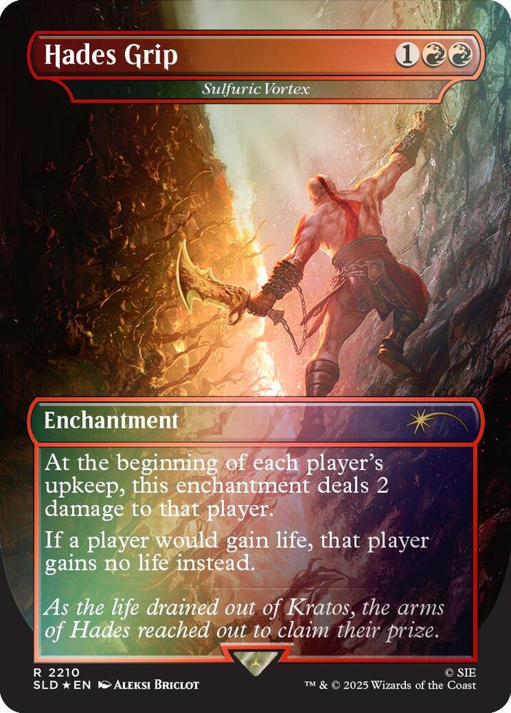 Hades Grip // Sulfuric Vortex 2210 (Secret Lair Drop Series)  - Borderless Rainbow Foil | Good Games Morley
