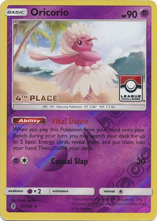 Oricorio (55/145) (League Promo 4th Place) [Sun & Moon: Guardians Rising] | Good Games Morley