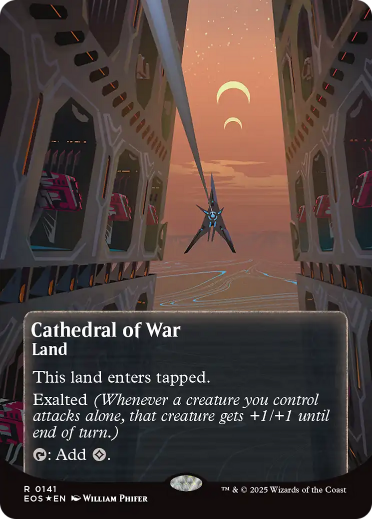 Cathedral of War (0141) (Borderless) (Galaxy Foil) [Edge of Eternities: Stellar Sights] | Good Games Morley