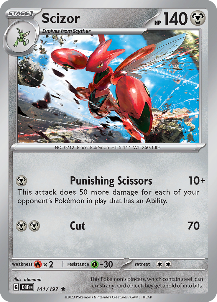 Scizor (141/197) [Scarlet & Violet: Obsidian Flames] | Good Games Morley