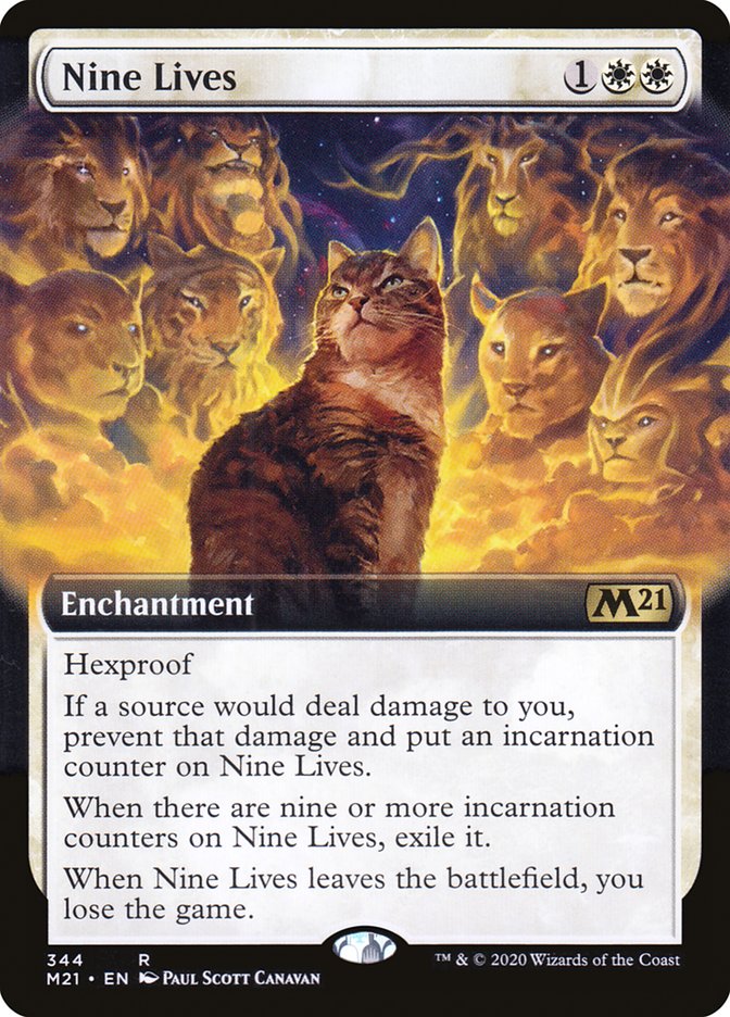 Nine Lives (Extended Art) [Core Set 2021] | Good Games Morley