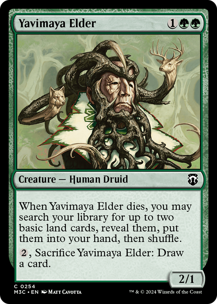 Yavimaya Elder (Ripple Foil) [Modern Horizons 3 Commander] | Good Games Morley