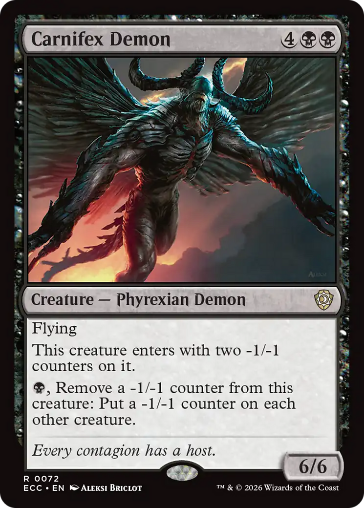 Carnifex Demon [Lorwyn Eclipsed Commander] | Good Games Morley