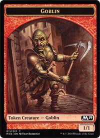 Goblin // Thopter Double-Sided Token (Game Night) [Core Set 2019 Tokens] | Good Games Morley