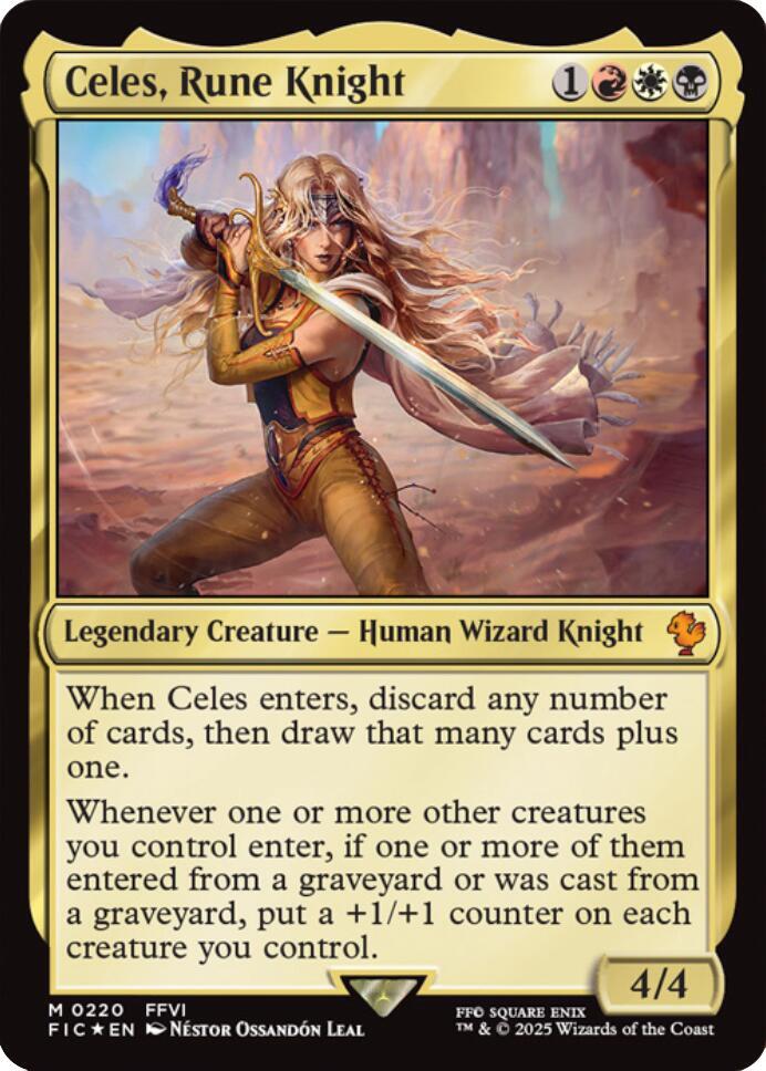 Celes, Rune Knight 220 (Commander: FINAL FANTASY)  - Surge Foil | Good Games Morley