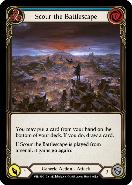 Scour the Battlescape (Blue) [WTR196-C] (Welcome to Rathe)  Alpha Print Normal | Good Games Morley