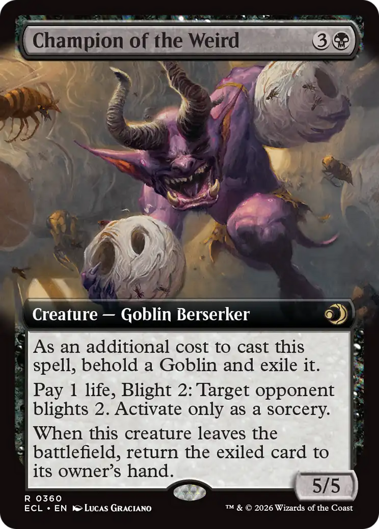 Champion of the Weird (Extended Art) [Lorwyn Eclipsed] | Good Games Morley
