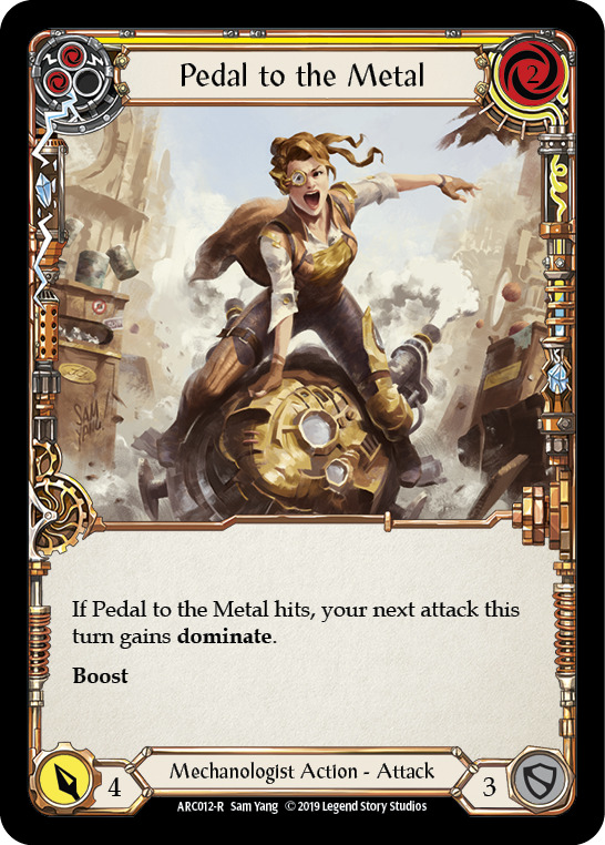 Pedal to the Metal (Yellow) [ARC012-R] (Arcane Rising)  1st Edition Rainbow Foil | Good Games Morley