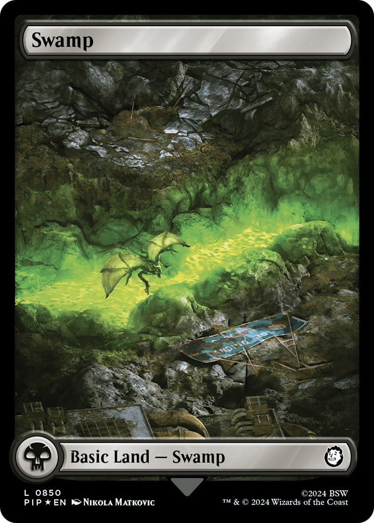Swamp (0850) (Surge Foil) [Fallout] | Good Games Morley