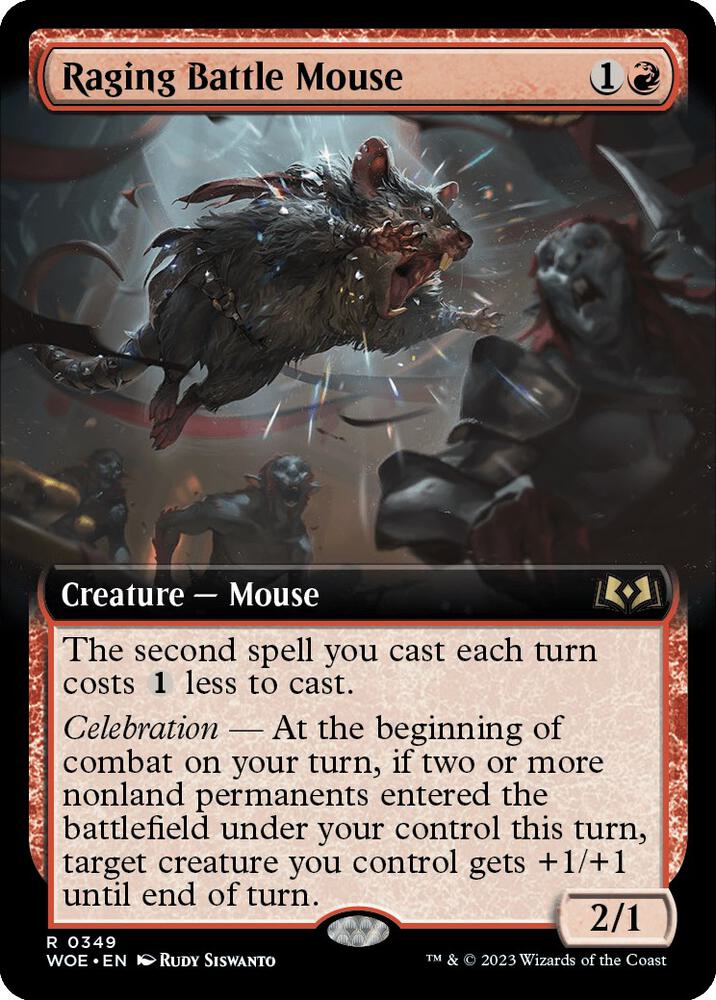 Raging Battle Mouse 349/276 (Wilds of Eldraine)  - Extended Art | Good Games Morley