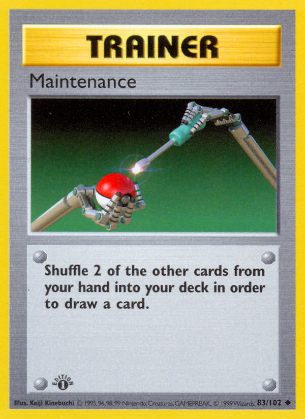 Maintenance (83/102) (Shadowless) [Base Set 1st Edition] | Good Games Morley