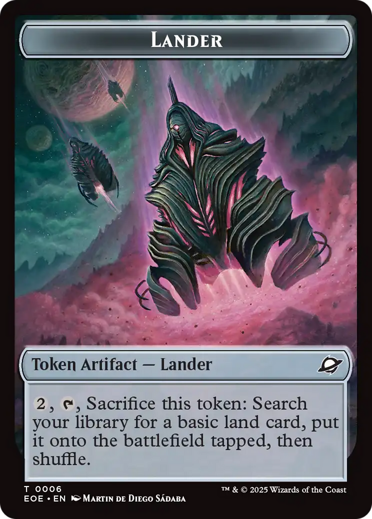 Robot // Lander (0006) Double-Sided Token [Edge of Eternities Tokens] | Good Games Morley
