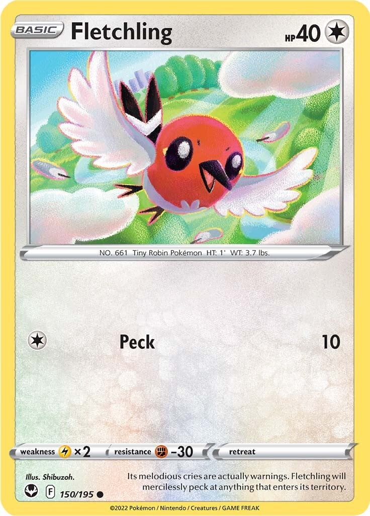 Fletchling (150/195) [Sword & Shield: Silver Tempest] | Good Games Morley