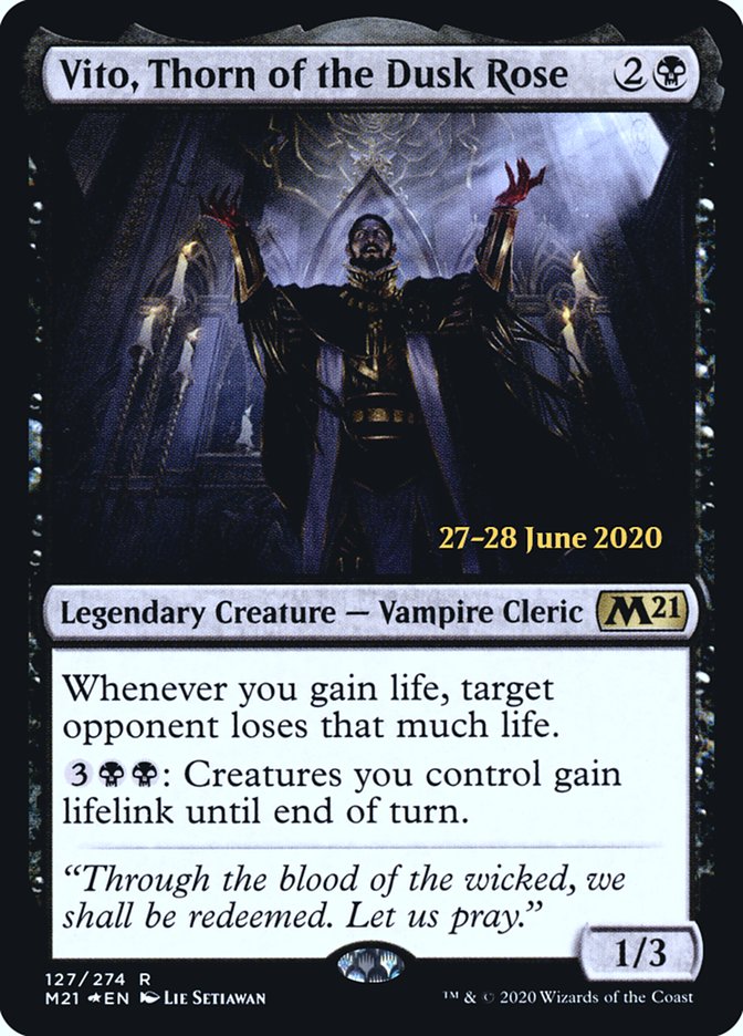 Vito, Thorn of the Dusk Rose [Core Set 2021 Prerelease Promos] | Good Games Morley