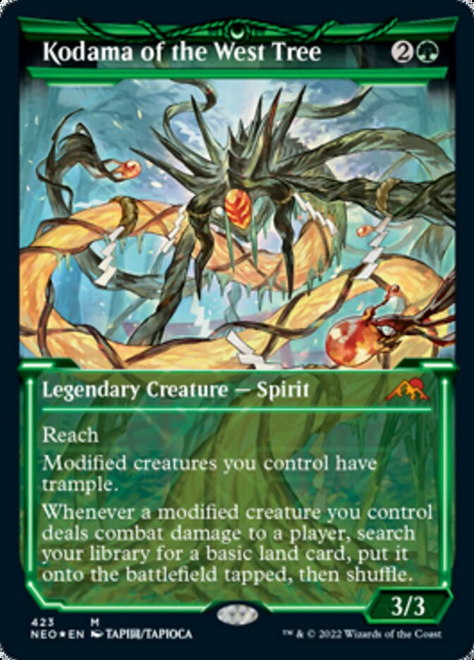 Kodama of the West Tree (Showcase) (Foil Etched) [Kamigawa: Neon Dynasty] | Good Games Morley