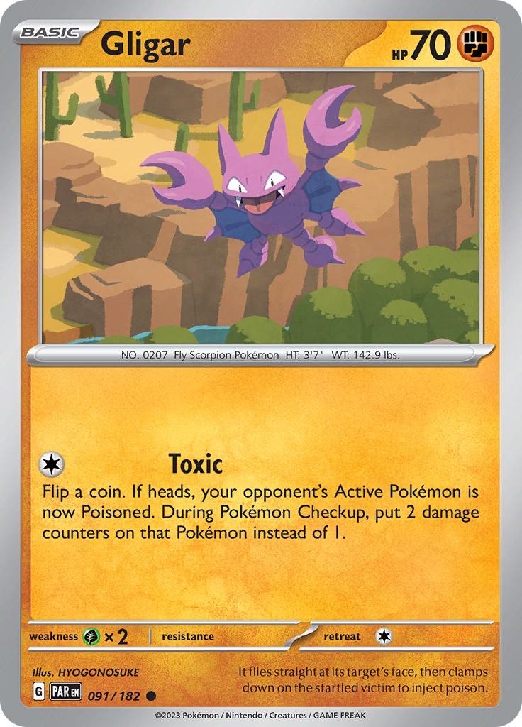 Gligar (091/182) [Scarlet & Violet: Paradox Rift] | Good Games Morley