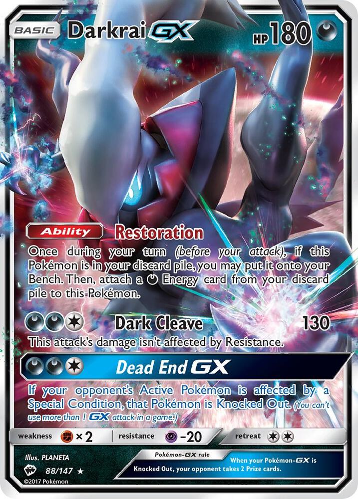 Darkrai GX 88/147 (SM - Burning Shadows)  - Holofoil | Good Games Morley