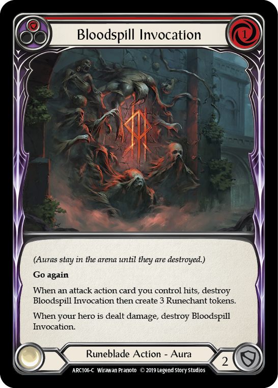 Bloodspill Invocation (Red) [ARC106-C] (Arcane Rising)  1st Edition Rainbow Foil | Good Games Morley