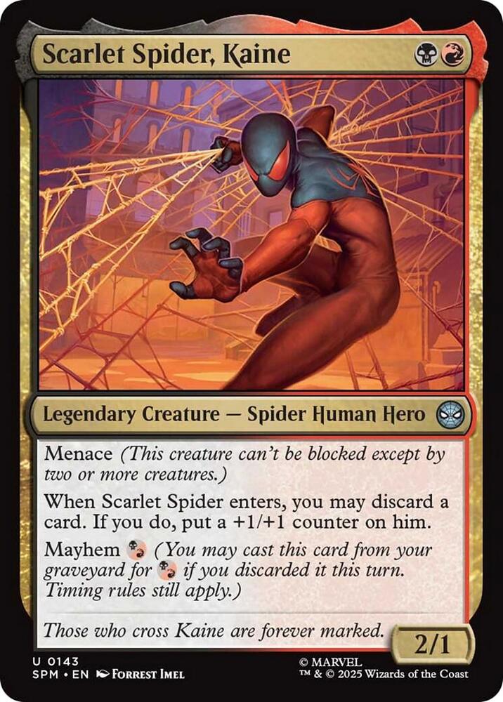 Scarlet Spider, Kaine 143/198 (Marvel's Spider-Man)  - Foil | Good Games Morley