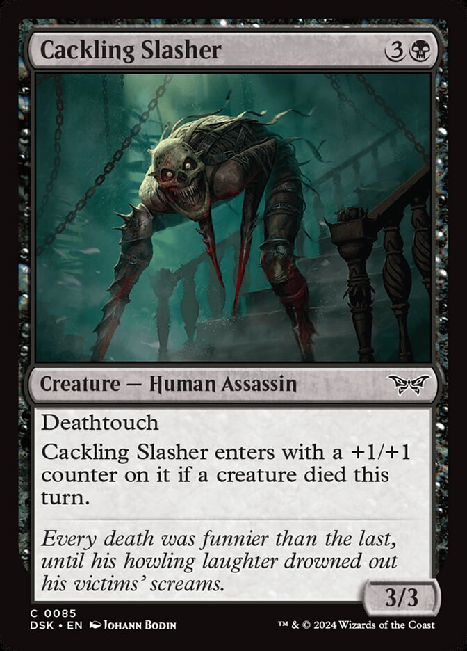 Cackling Slasher 85 (Duskmourn: House of Horror)  - Foil | Good Games Morley