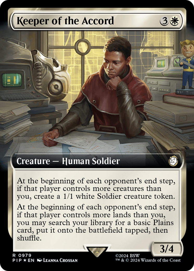 Keeper of the Accord (Extended Art) (Surge Foil) [Fallout] | Good Games Morley