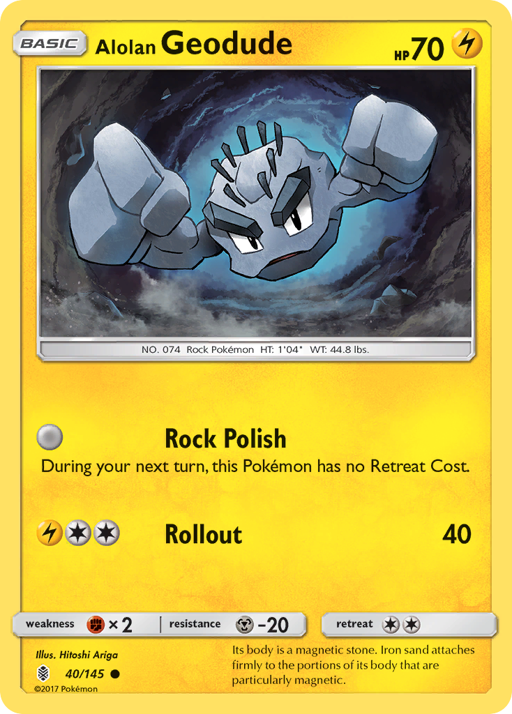 Alolan Geodude (40/145) [Sun & Moon: Guardians Rising] | Good Games Morley
