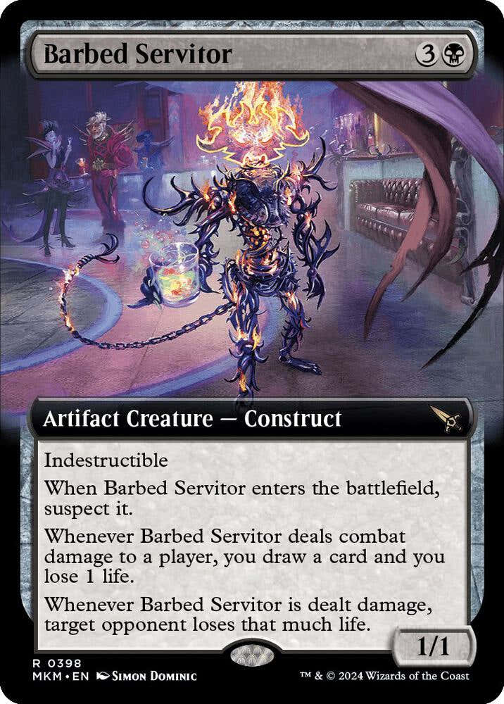 Barbed Servitor 398/286 (Murders at Karlov Manor)  - Extended Art Foil | Good Games Morley
