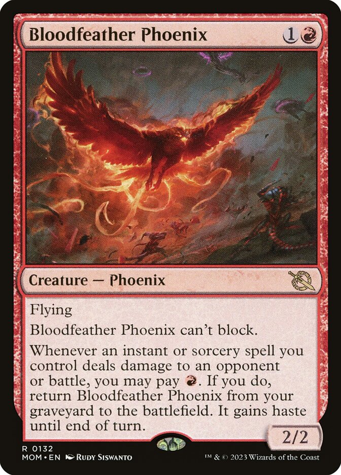 Bloodfeather Phoenix 132/291 (March of the Machine)  - Foil | Good Games Morley