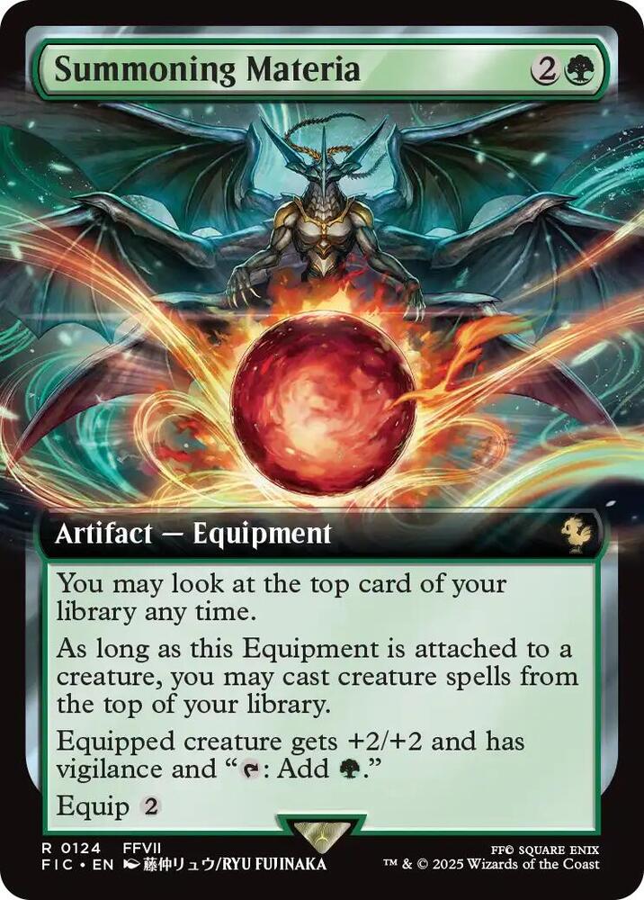 Summoning Materia 124 (Commander: FINAL FANTASY)  - Extended Art Foil | Good Games Morley