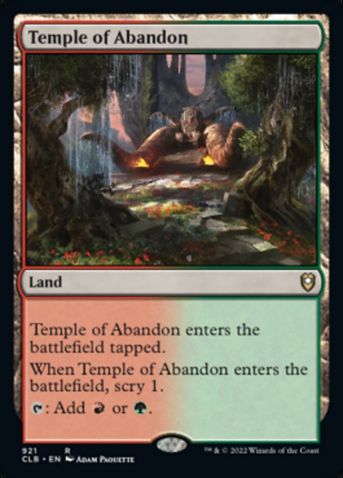 Temple of Abandon [Commander Legends: Battle for Baldur's Gate] | Good Games Morley