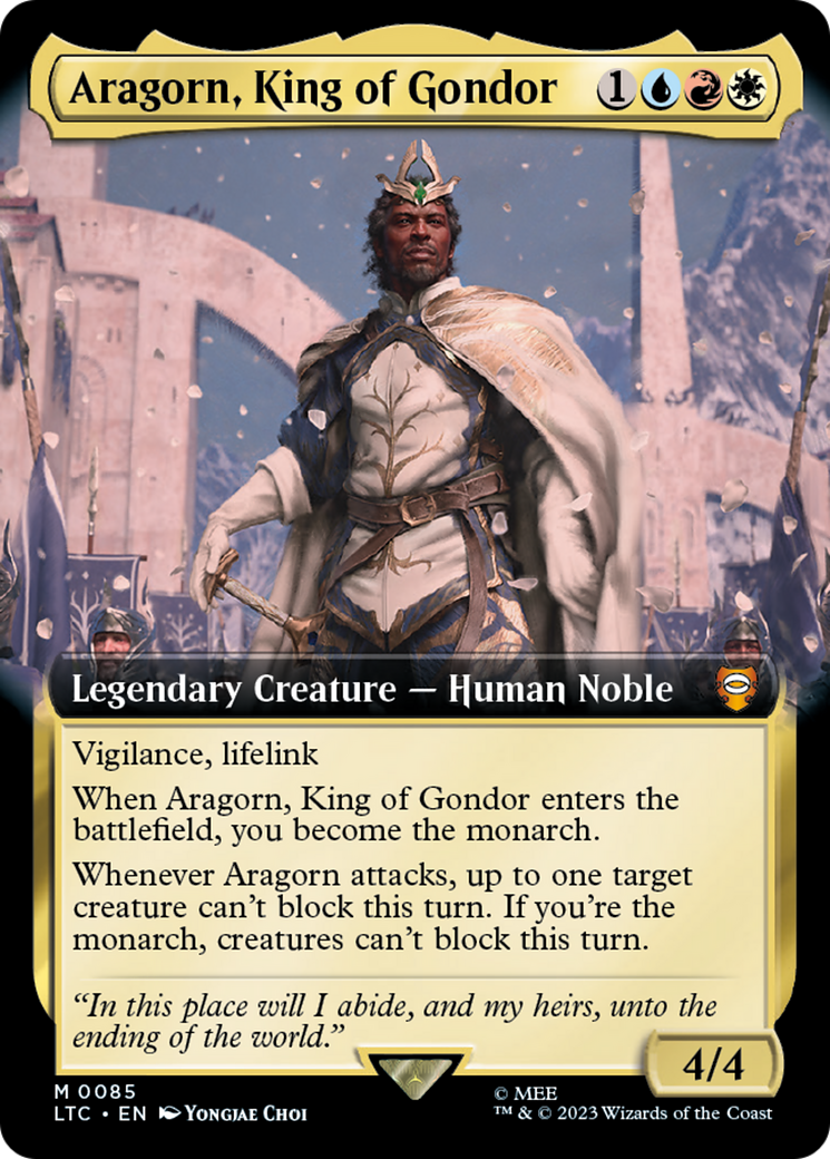 Aragorn, King of Gondor (Extended Art) [The Lord of the Rings: Tales of Middle-Earth Commander] | Good Games Morley