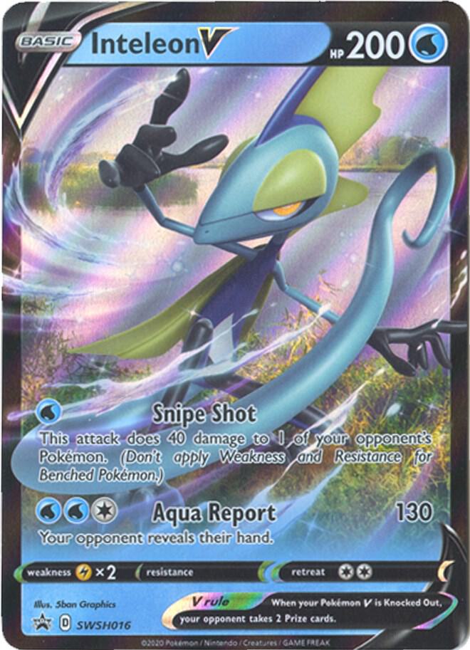 Inteleon V SWSH016 (SWSH: Sword & Shield Promo Cards)  - Holofoil | Good Games Morley