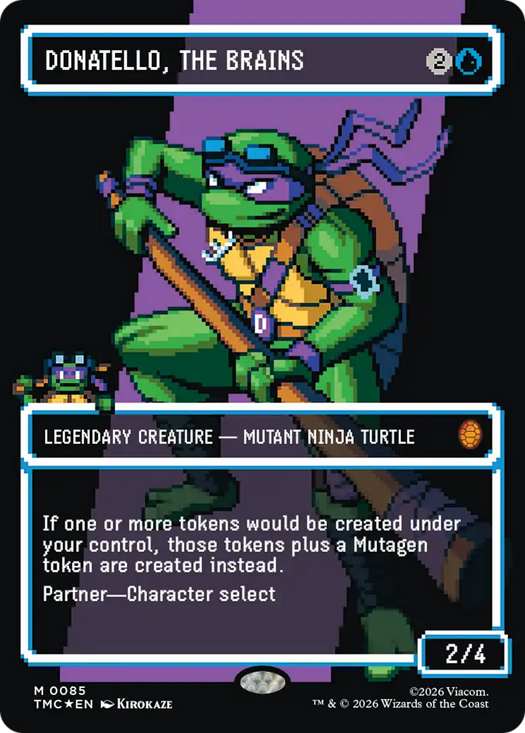 Donatello, the Brains (0085) (Borderless) (Surge Foil) [Teenage Mutant Ninja Turtles Commander] | Good Games Morley