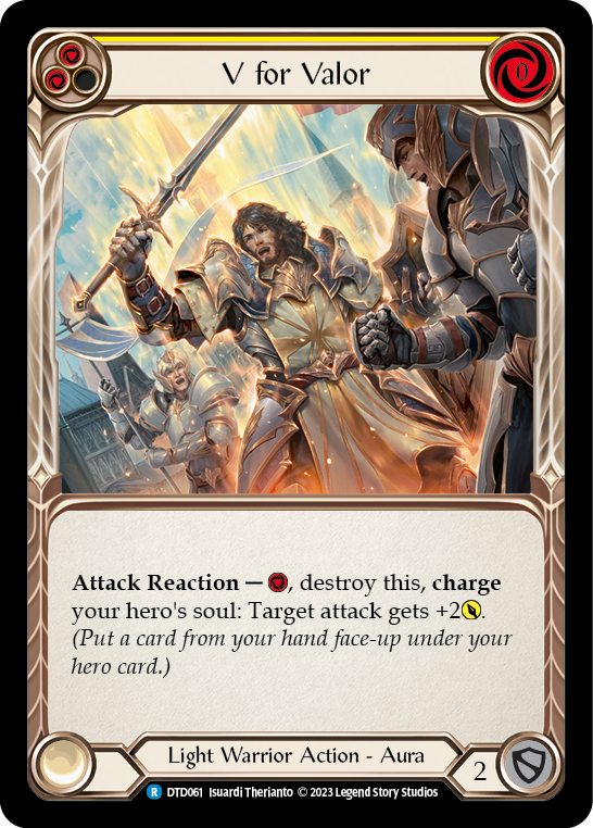V for Valor (Yellow) [DTD061] (Dusk Till Dawn)  Rainbow Foil | Good Games Morley