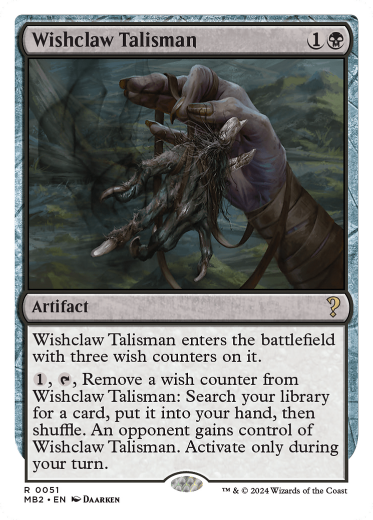 Wishclaw Talisman (White Border) [Mystery Booster 2] | Good Games Morley