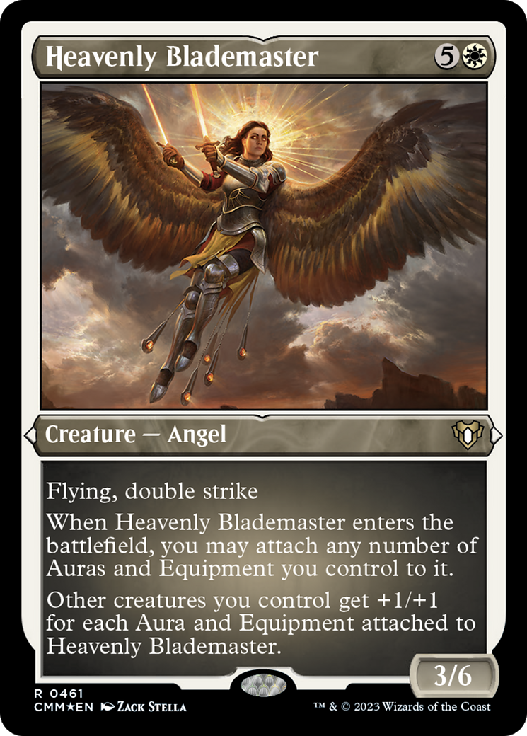 Heavenly Blademaster (Foil Etched) [Commander Masters] | Good Games Morley