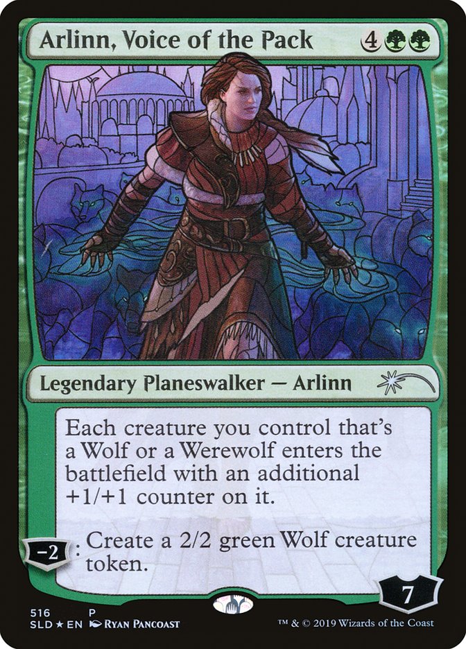Arlinn, Voice of the Pack (Stained Glass) [Secret Lair Drop Promos] | Good Games Morley